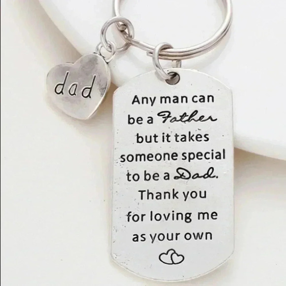 🆕 Dad Lettering Stainless Steel Keychain 🆕 - Picture 1 of 2
